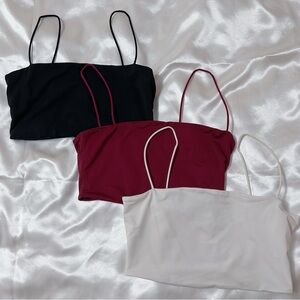 Bandeau Cropped Tank - 3 pack